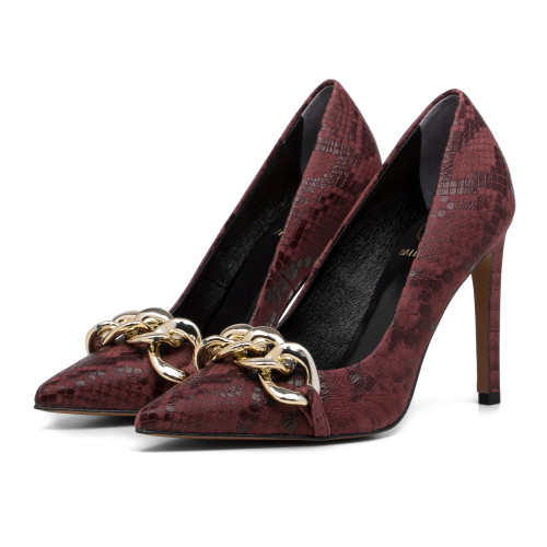 Dark red heels