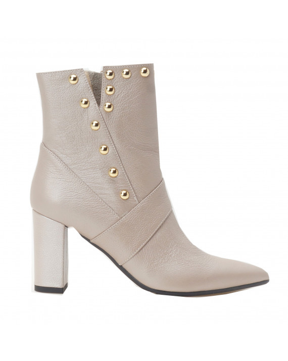 Beige ankle boots