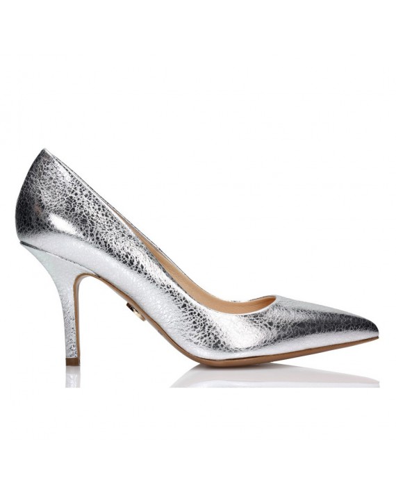 Silver coloured heels