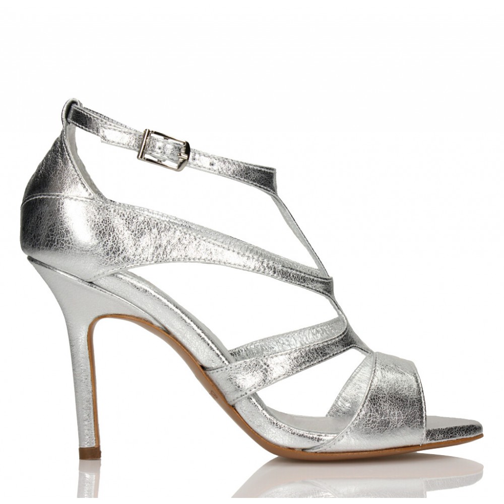 Silver coloured sandals