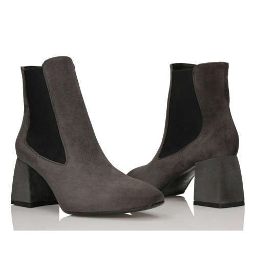 Graphite ankle boots