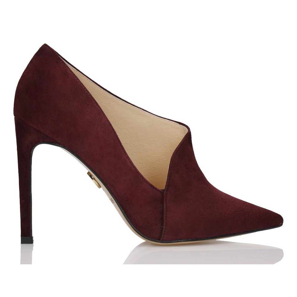 burgundy court heels