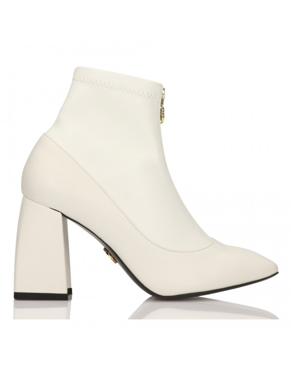 White ankle boots